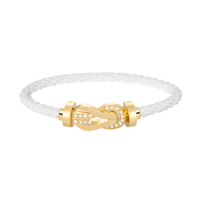 [Lumi Jewels]CHANCE LARGE 8 FIGURE BUCKLE HALF DIAMOND BRACELET GOLD