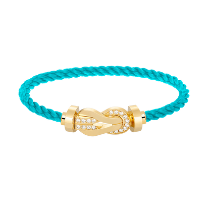 [Lumi Jewels]CHANCE LARGE 8 FIGURE BUCKLE HALF DIAMOND BRACELET GOLD