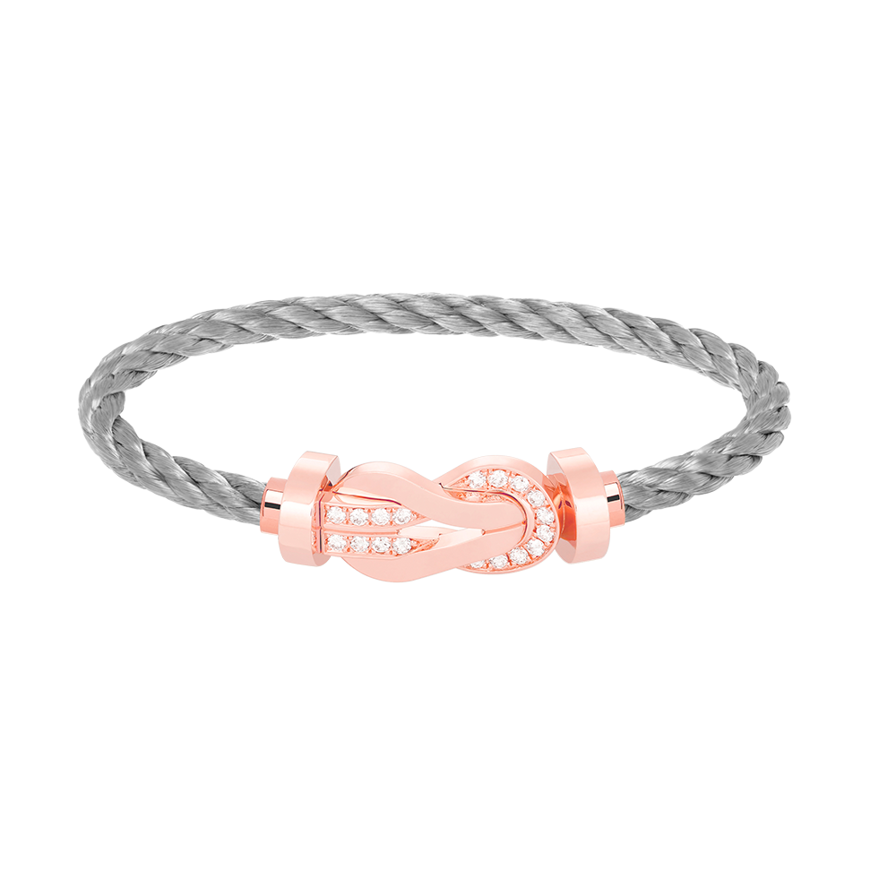 [Lumi Jewels]CHANCE LARGE 8 FIGURE BUCKLE HALF DIAMOND BRACELET ROSE GOLD