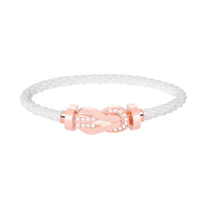 [Lumi Jewels]CHANCE LARGE 8 FIGURE BUCKLE HALF DIAMOND BRACELET ROSE GOLD
