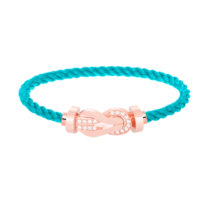 [Lumi Jewels]CHANCE LARGE 8 FIGURE BUCKLE HALF DIAMOND BRACELET ROSE GOLD