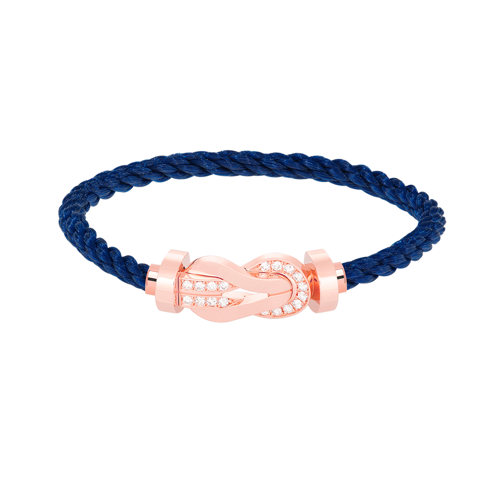 [Lumi Jewels]CHANCE LARGE 8 FIGURE BUCKLE HALF DIAMOND BRACELET ROSE GOLD