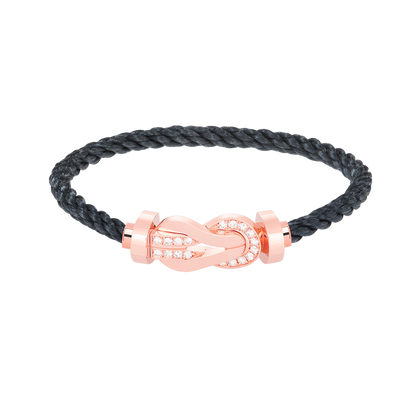 [Lumi Jewels]CHANCE LARGE 8 FIGURE BUCKLE HALF DIAMOND BRACELET ROSE GOLD