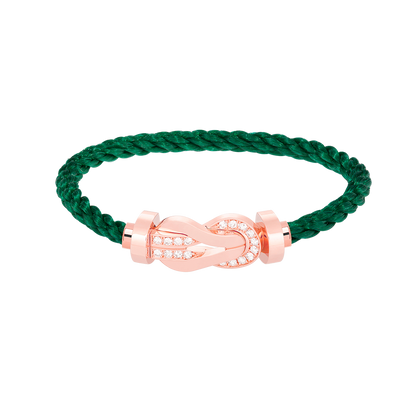 [Lumi Jewels]CHANCE LARGE 8 FIGURE BUCKLE HALF DIAMOND BRACELET ROSE GOLD