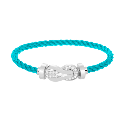 [Lumi Jewels]CHANCE LARGE 8 FIGURE BUCKLE HALF DIAMOND BRACELET SILVER