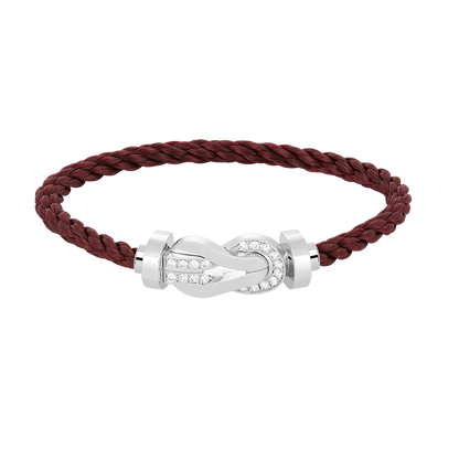 [Lumi Jewels]CHANCE LARGE 8 FIGURE BUCKLE HALF DIAMOND BRACELET SILVER