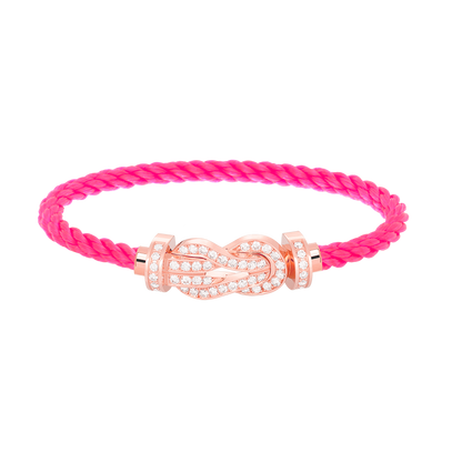 [Lumi Jewels]CHANCE LARGE 8 FIGURE BUCKLE FULL DIAMOND BRACELET ROSE GOLD