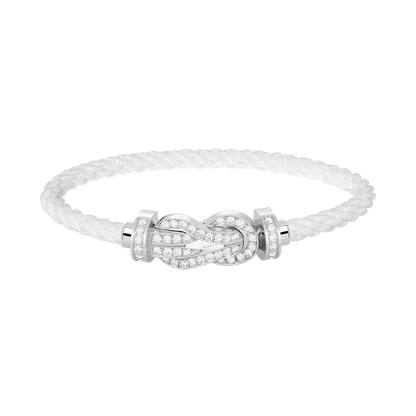 [Lumi Jewels]CHANCE LARGE 8 FIGURE BUCKLE FULL DIAMOND BRACELET SILVER