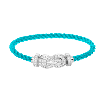 [Lumi Jewels]CHANCE LARGE 8 FIGURE BUCKLE FULL DIAMOND BRACELET SILVER