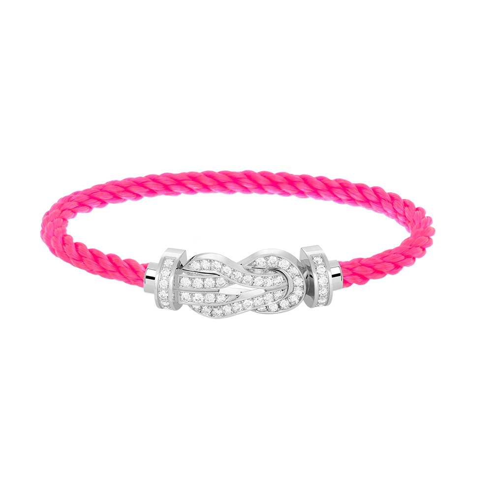 [Lumi Jewels]CHANCE LARGE 8 FIGURE BUCKLE FULL DIAMOND BRACELET SILVER