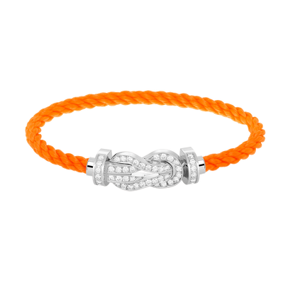 [Lumi Jewels]CHANCE LARGE 8 FIGURE BUCKLE FULL DIAMOND BRACELET SILVER