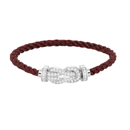 [Lumi Jewels]CHANCE LARGE 8 FIGURE BUCKLE FULL DIAMOND BRACELET SILVER