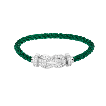 [Lumi Jewels]CHANCE LARGE 8 FIGURE BUCKLE FULL DIAMOND BRACELET SILVER