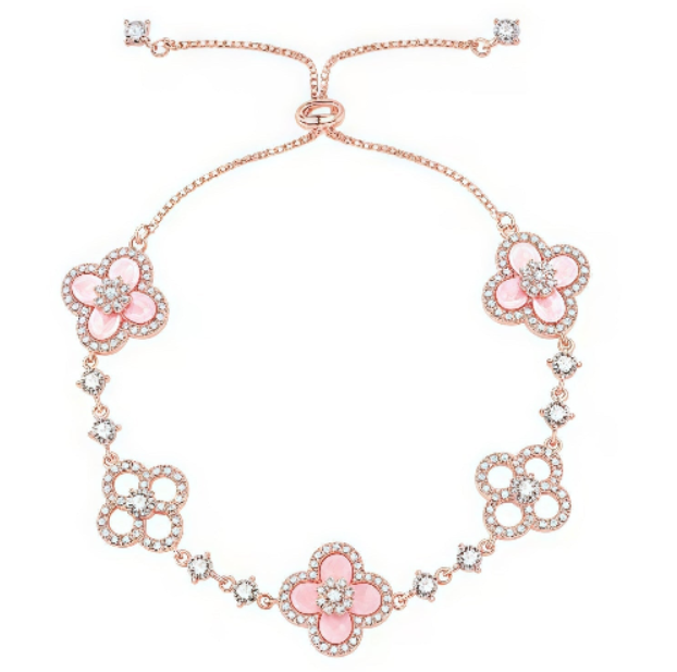 [Lumi Jewels]CLOVER 5 MOTIF PINK BLUE RED WHITE BRACELET