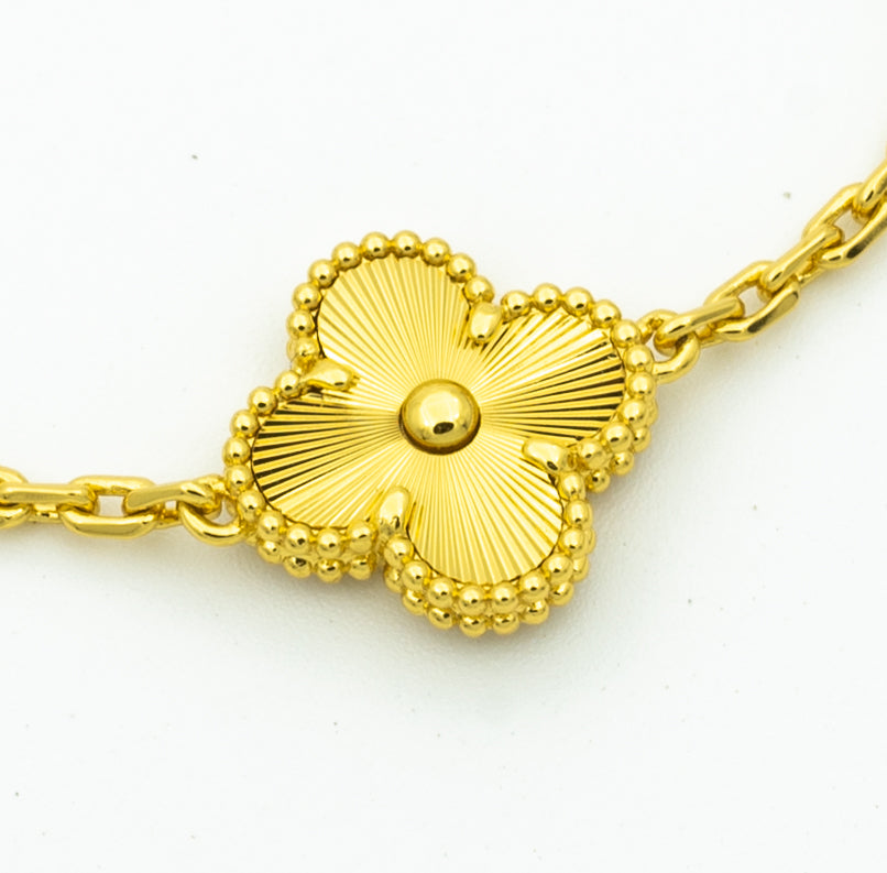 [Lumi Jewels]CLOVER BRACELET 5 MOTIFS GOLD DIAMOND