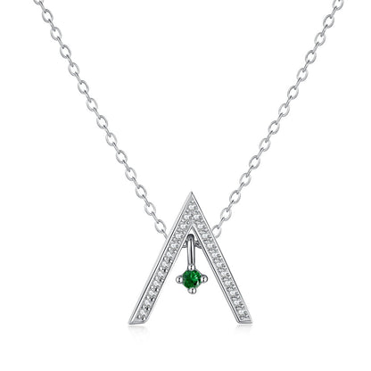 [Lumi Jewels]Sparkling "A" Shape Necklace