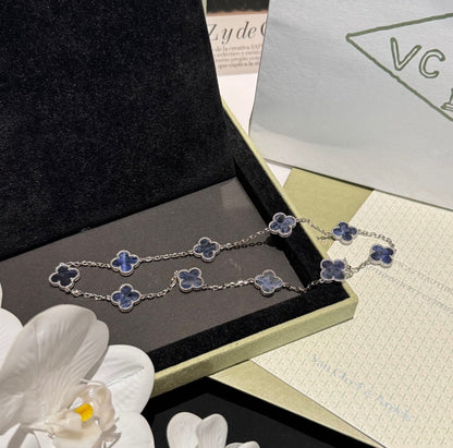 [Lumi Jewels]CLOVER 10 MOTIFS BIDE STONE NECKLACE