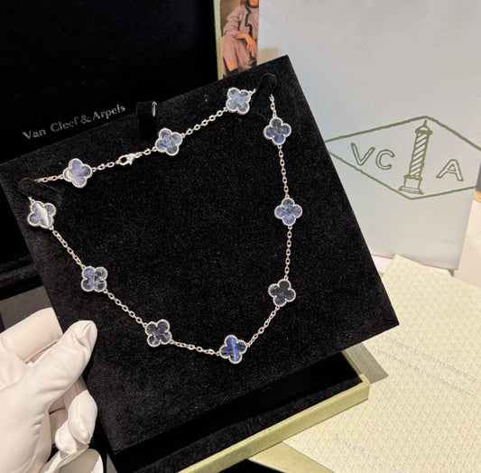 [Lumi Jewels]CLOVER 10 MOTIFS BIDE STONE NECKLACE