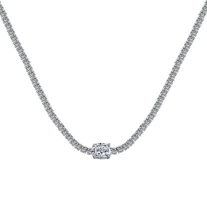 [Lumi Jewels]1.0 Carat Shining Oval Cut Necklace