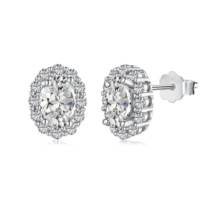 [Lumi Jewels]Delicate Unique Oval Cut Daily Earrings