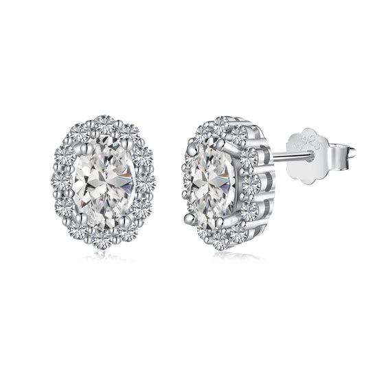 [Lumi Jewels]Delicate Unique Oval Cut Daily Earrings