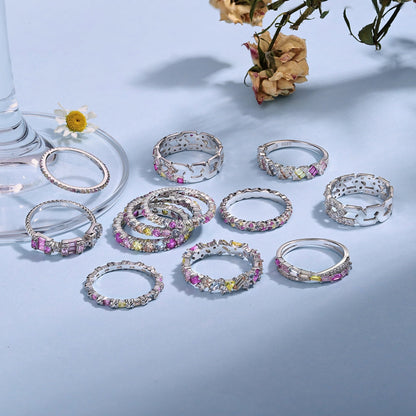 [Lumi Jewels]Unique Scintillating Round Cut Daily Ring