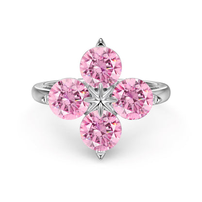 [Lumi Jewels]Four-Leaf Clover Eight-Pointed Star Ring