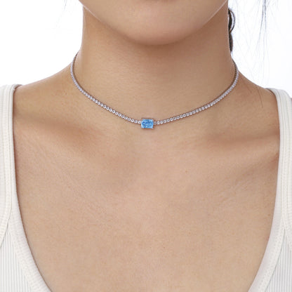 [Lumi Jewels]2.0 carat Ornate Emerald Cut Necklace