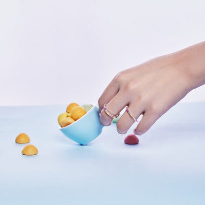 [Lumi Jewels]Exquisite Multicolored Emerald Cut Daily Ring