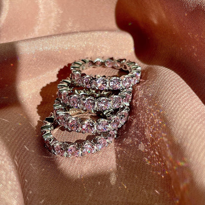 [Lumi Jewels]Eternity Round Cut Tennis Ring