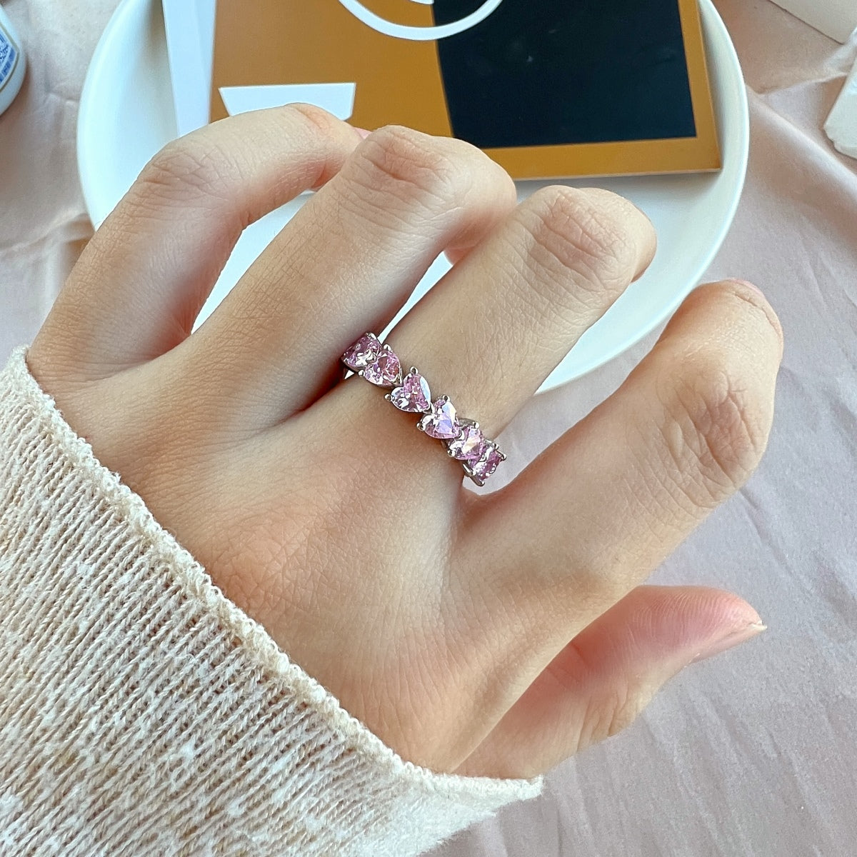 [Lumi Jewels]0.25 Carat Radiant Romance Heart Cut Lover Ring