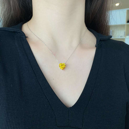 [Lumi Jewels]6.0 carat Radiant Heart Shape Necklace