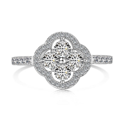 [Lumi Jewels]Four Leaf Clover Flower Design Ring