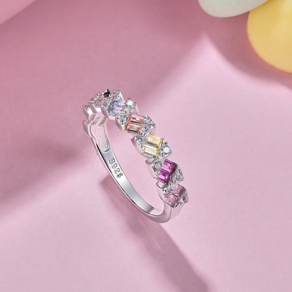 [Lumi Jewels]Delicate Vibrant Emerald Cut Daily Ring