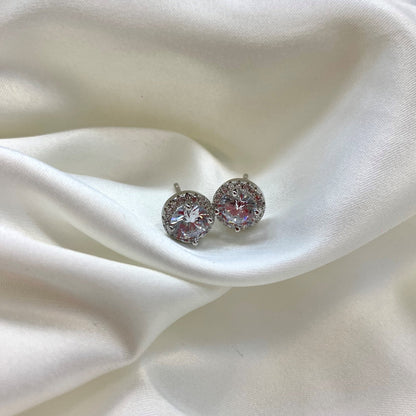 [Lumi Jewels]Classic Princess Round Shape Earrings