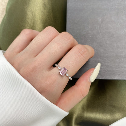[Lumi Jewels]1.0 Carat Dainty Resplendent Radiant Cut Daily Ring