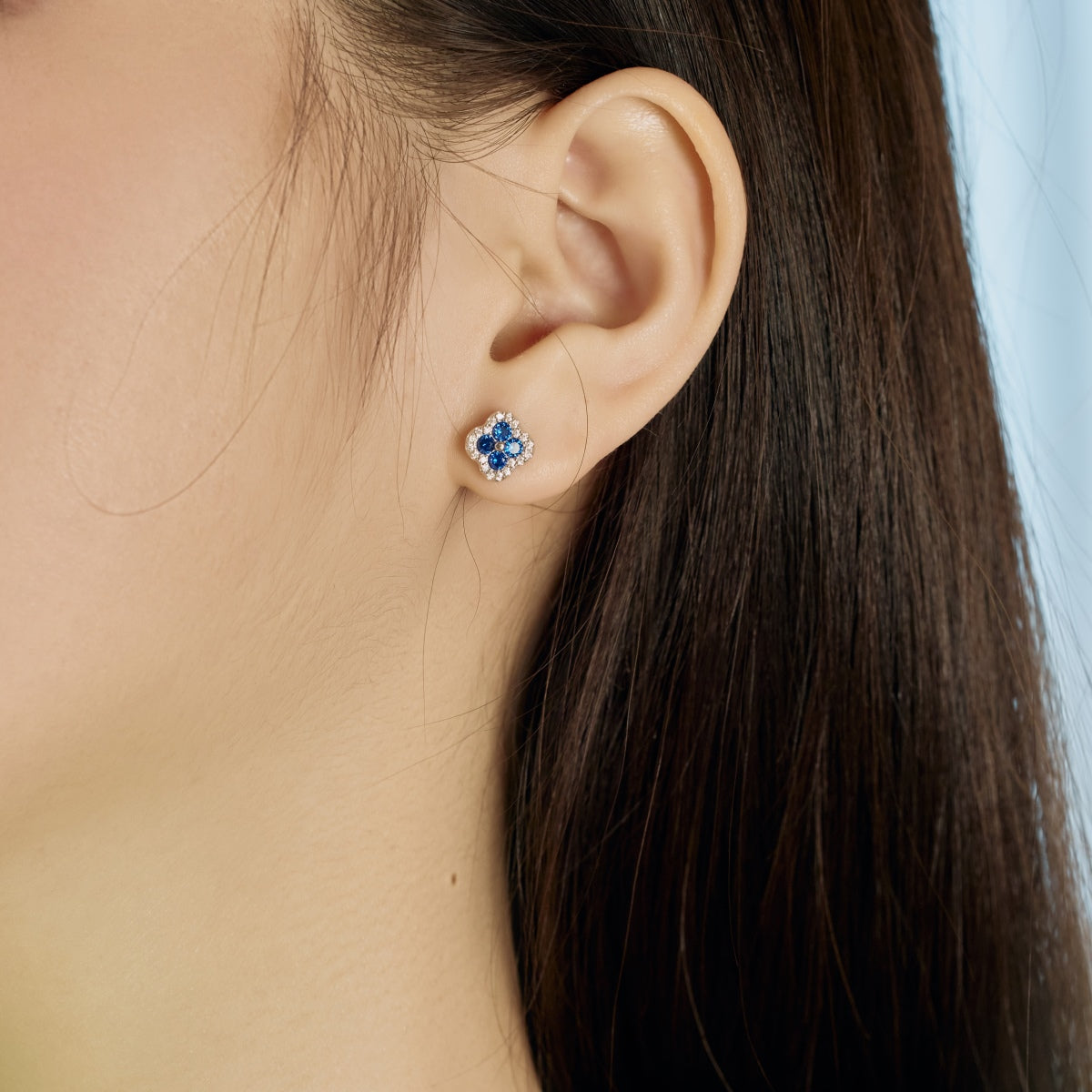 [Lumi Jewels]Four-Leaf Clover Flower Shaped Earrings