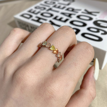 [Lumi Jewels]0.25 Carat Radiant Romance Heart Cut Lover Ring