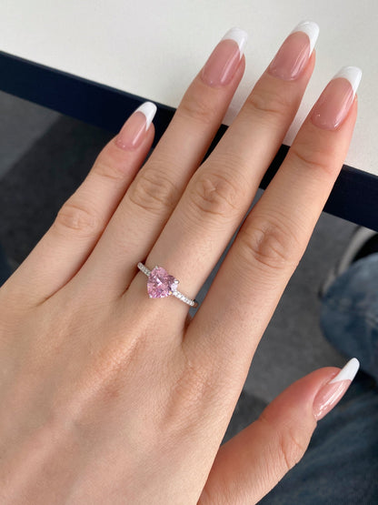 [Lumi Jewels]2.0 Carat Dazzling Lustrous Heart Cut Lover Ring