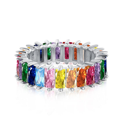[Lumi Jewels]Unique Colorful Radiant Cut RIng