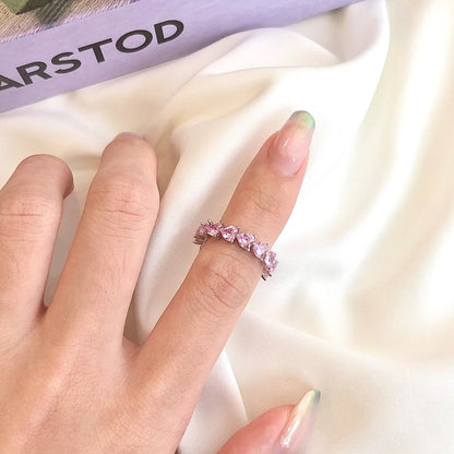 [Lumi Jewels]0.25 Carat Radiant Romance Heart Cut Lover Ring