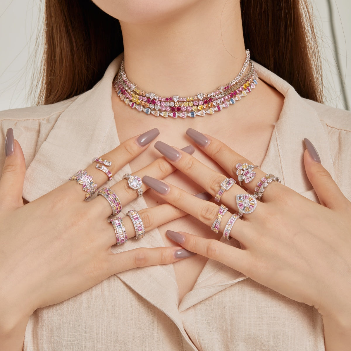 [Lumi Jewels]Unique Colorful Marquise Cut Daily Ring
