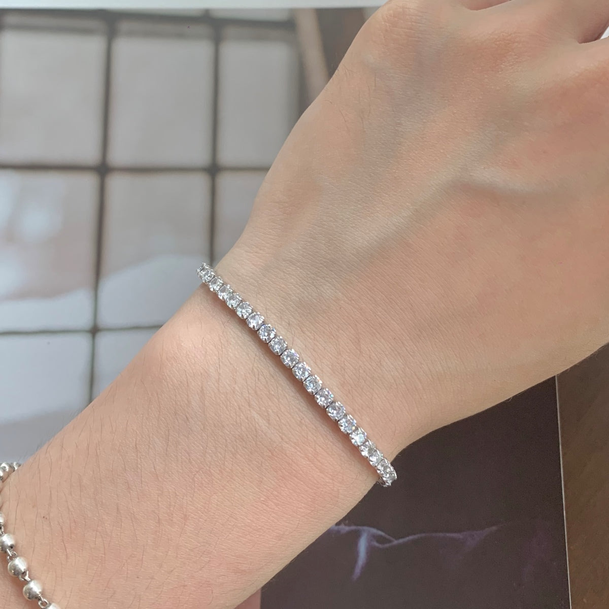 [Lumi Jewels]Sparkling Round Cut Daily Bracelet