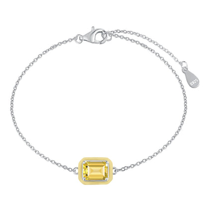 [Lumi Jewels]2.0 Carat Sparkling Colorful Emerald Cut Daily Bracelet