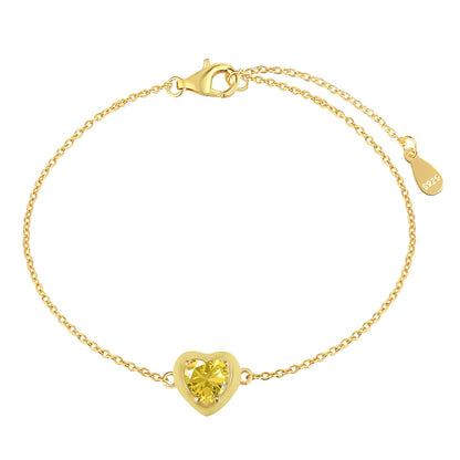 [Lumi Jewels]Sparkling Romantic Heart Shape Lover Bracelet