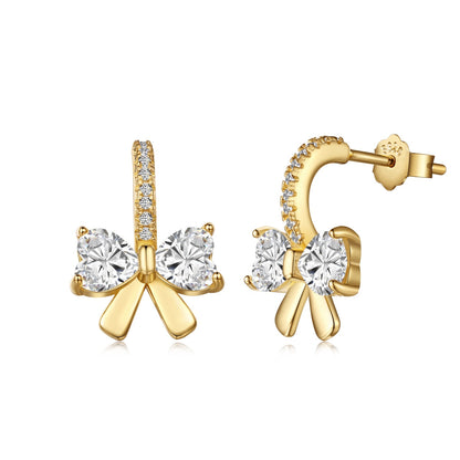 [Lumi Jewels]Exquisite Earrings With Heart-Shaped Bow Design