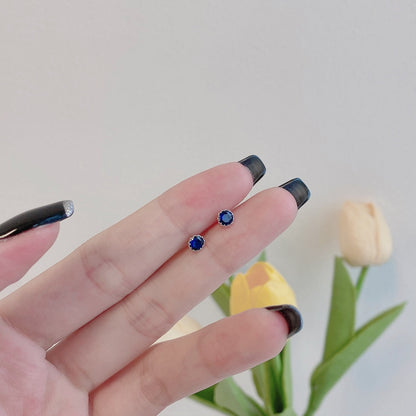 [Lumi Jewels]Sparkling Colorful Round Shape Earrings