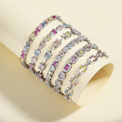 [Lumi Jewels]Ornate Sparkling Multi Cut Party Bracelet