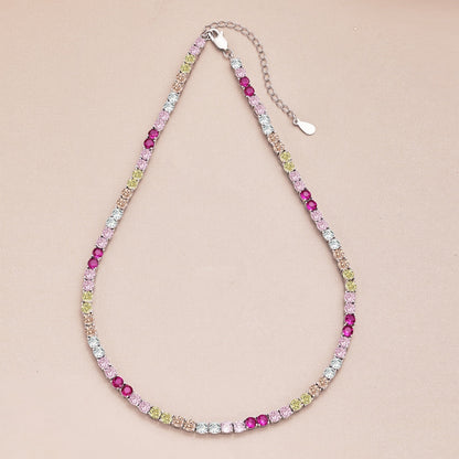 [Lumi Jewels]Delicate Colorful Tennis Necklace