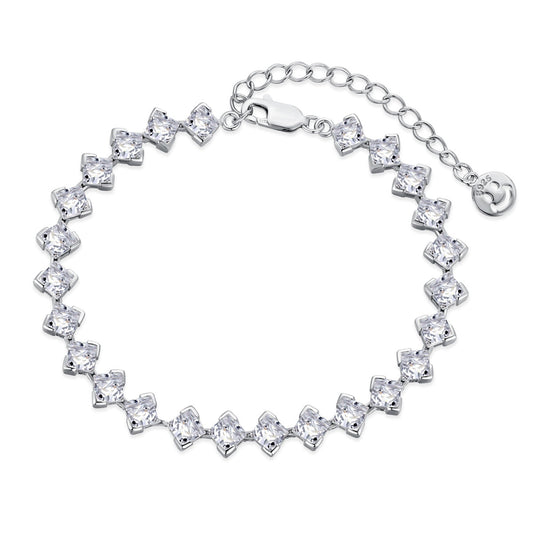 [Lumi Jewels]0.5 Carat Ornate Princess Cut Daily Bracelet